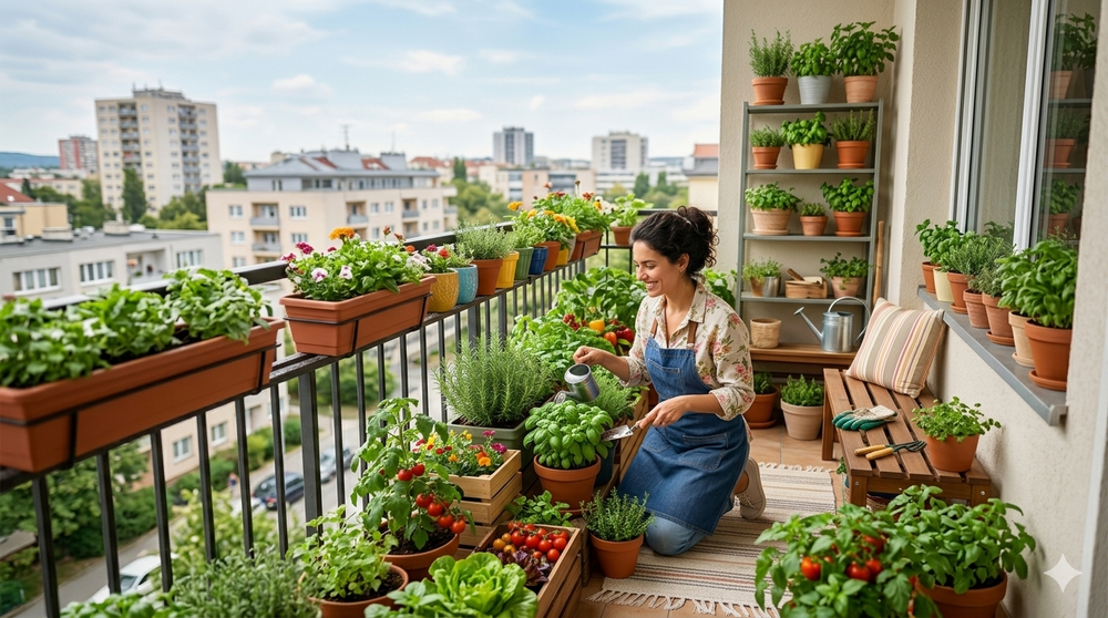 How to Start a Balcony Kitchen Garden in Small Apartments
