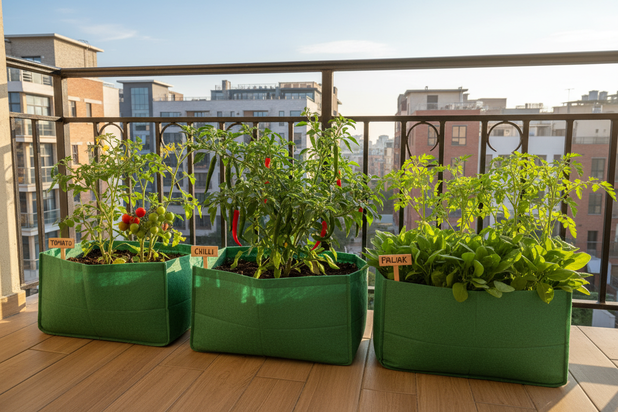 Best Vegetables to Grow in a Balcony Garden in India (Season-Wise Guide)