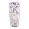 Elevated White with Blue Textured Ceramic Pot