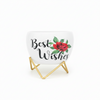 Ivory Floral Printed Metal Planter Pot