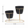 Modern Twin Metal Planter Pot