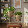 Modern Twin Metal Planter Pot