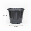 Classic Black Round Planter Pot
