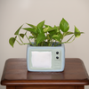 Retro Television Tabletop Planter Pot
