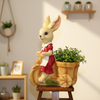 Rabbit Girl on cycle planter Pot