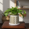 Triangle Pattern Ceramic Planter Pot
