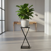 Minimalist X-Frame Metal Plant Stand