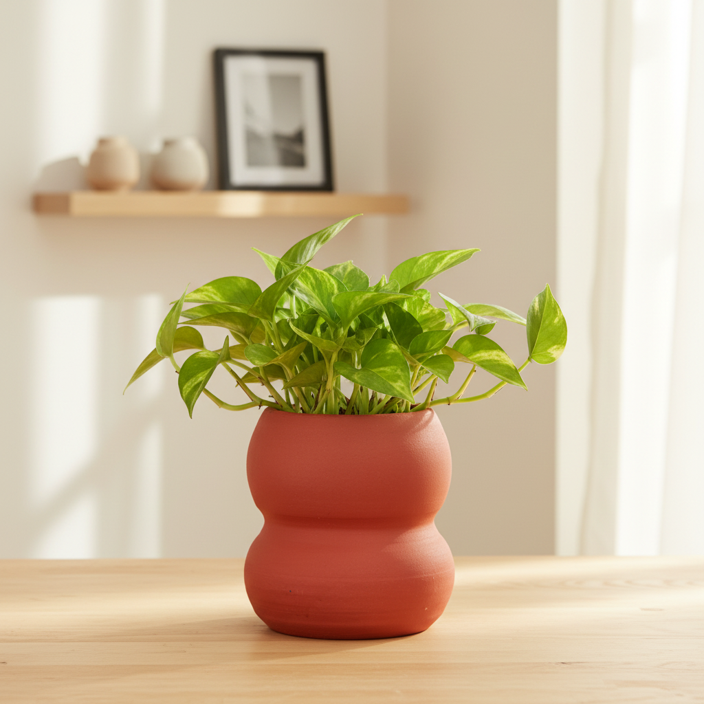 Oval Double Planter Plain Pot