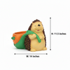 Hedge Hog Pushing Orange Shaped Planter Pot