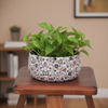 Floral Elegance Metal Pot