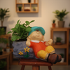 Figurine Planter Boy Stone Planter Pot