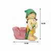 Resin Girl Standing Planter Pot