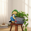 Figurine Planter Girl Stone Planter Pot
