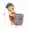 Figurine Planter Holding Rock Pot