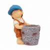 Figurine Planter Holding Rock Pot