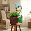 Figurine Planter Tall Boy Pot