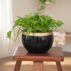 Floral Elegance Metal Pot