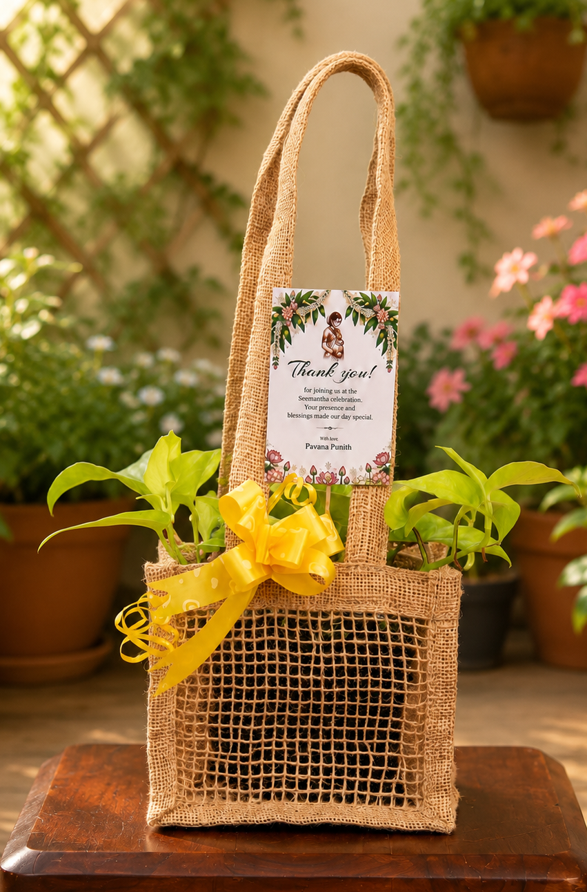 PREMIUM Net Jute PLANT GIFT