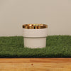 Ceramic Round Pot with Golden Rim