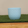 Plastic Round Pot Veron Diamond 17 Blue (11x10 Inches)