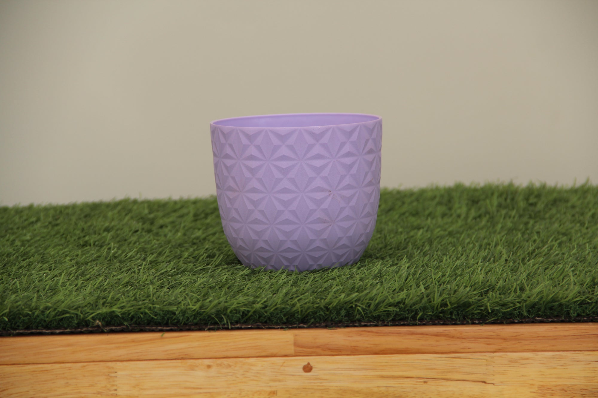 Plastic Round Pot Veron Diamond 17 Blue (11x10 Inches)