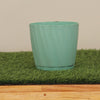 Plastic Round Pot Aqua (5.9x6.3 Inches)
