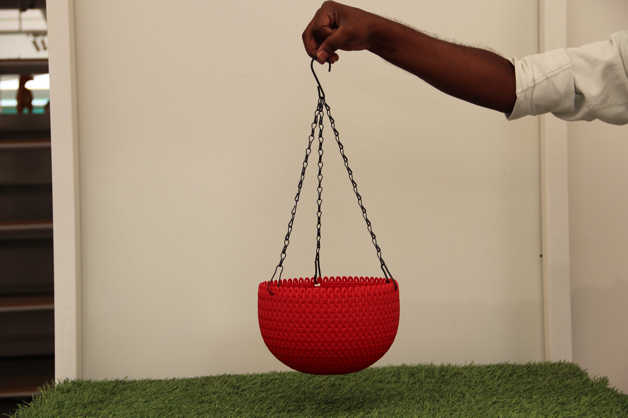 Plastic Round Type Capri Hanging Yellow (20x14 Inches)