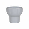 Ribbed Ceramic Pedestal Planter Pot