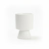 Modern White Fluted Ceramic Planter Pot