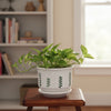 Decorative Textured White Ceramic Pot