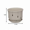 Decorative Textured White Ceramic Pot