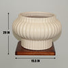 Aurora Ribbed Ceramic Planter Pot