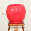 Crimson Glow Ceramic Planter Pot