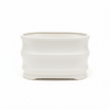 Classic White Band Ceramic Planter Pot