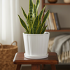 Ivory Groove Ceramic Planter Pot