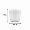 Decorative White Cup Ceramic Pot