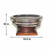 Chrome Pedestal Planter Pot