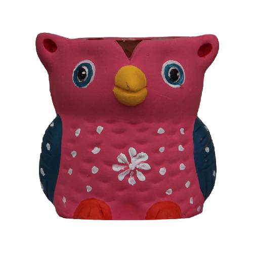 Owl Clay Pot
