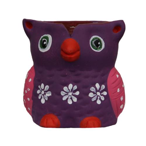 Owl Clay Pot