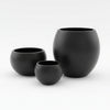 FRP Round Belly Pot – Black
