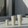 FRP Tall Tapered Planter – White
