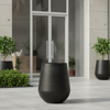 FRP Tall Cylindrical Planter – Black