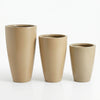 FRP Tall Tapered Planter – Beige