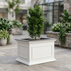 FRP Raised Rectangular Planter Box – White